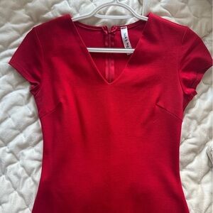 Red Short Sleeve Dress